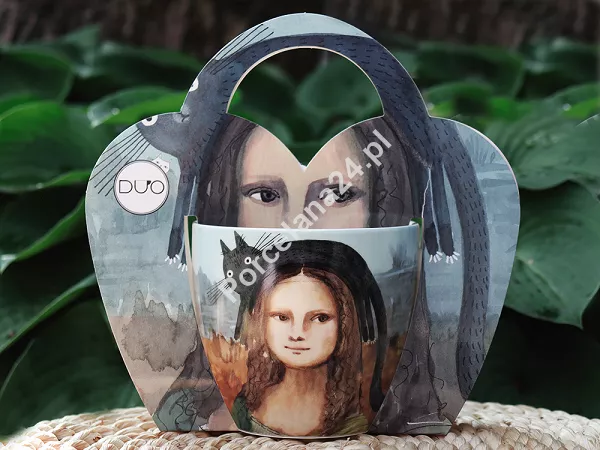 Kubek 0,46 L Duo - Mona Lisa z kotem 15.MLZK.K46