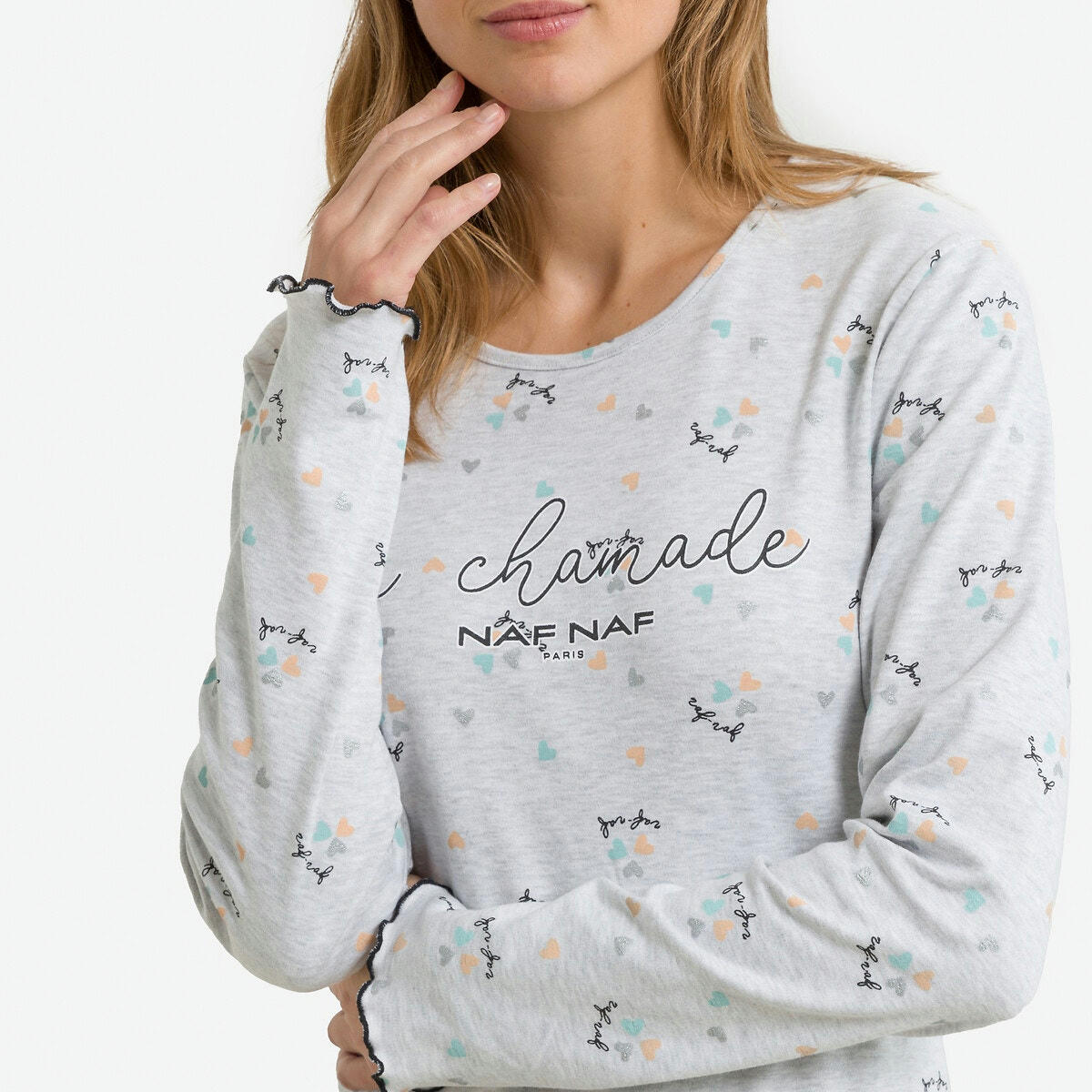 Liquette manches longues en coton, Cham