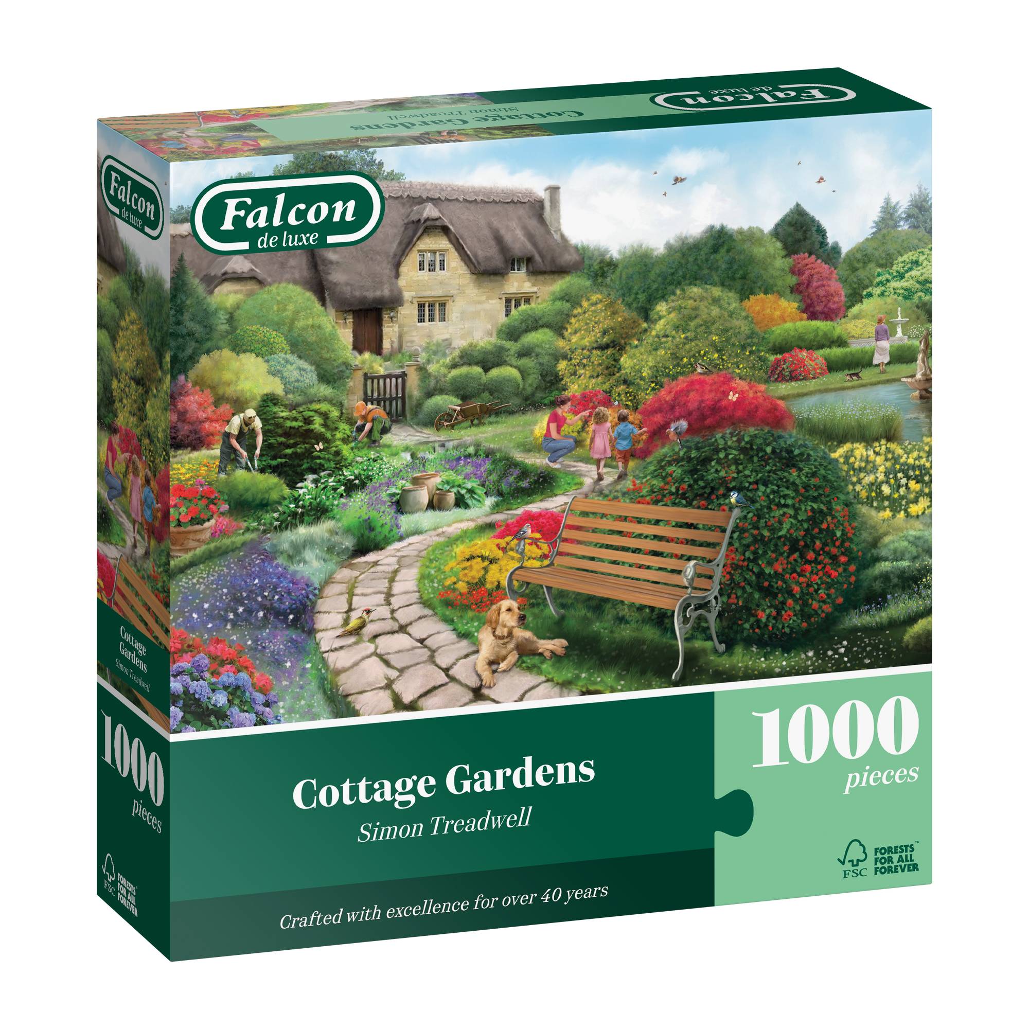 Falcon Cottage Gardens Jigsaw Puzzle 1000 Pieces