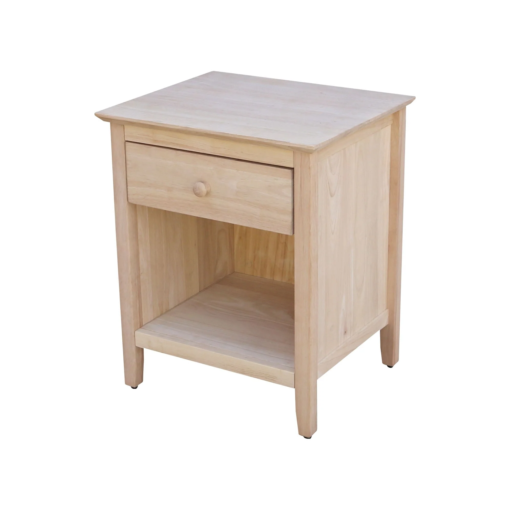 International Concepts Solid Wood Nightstand with One Drawer