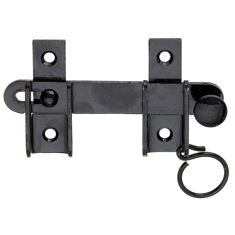 Verrou fléau pour volet en acier noir 120 x 65 mm ALBERTS
