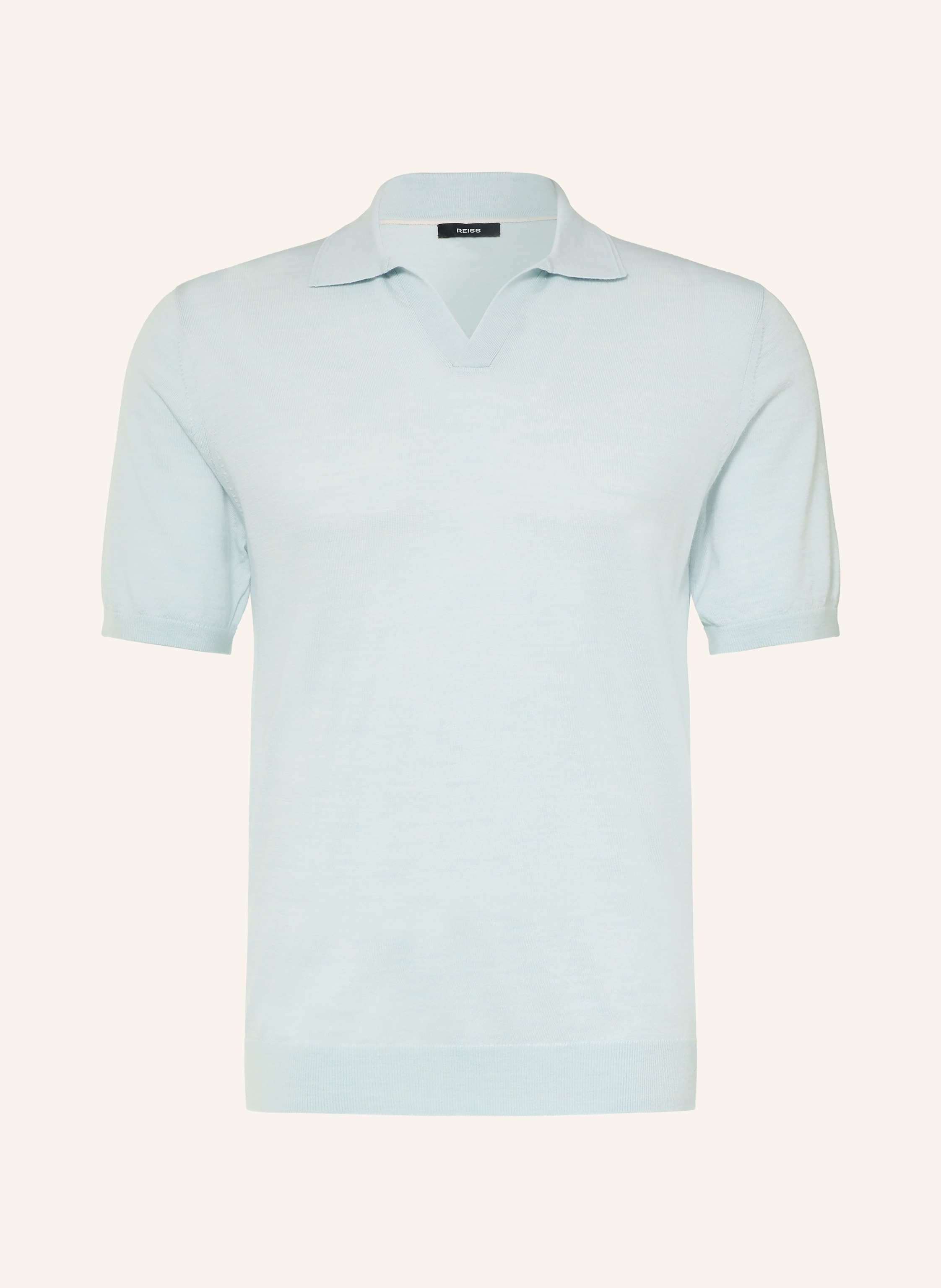 REISS Strick-Poloshirt DUCHIE aus Merinowolle