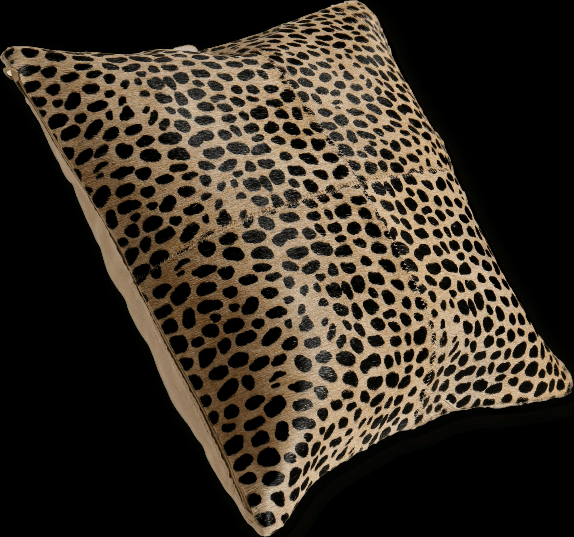 PATCHWORK - Coussin Cuir Jaune