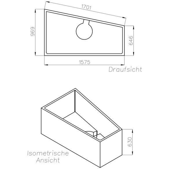 Wannenträger »Galia «, BxHxL: 96,9 x 63 x 157,5 cm, weiß