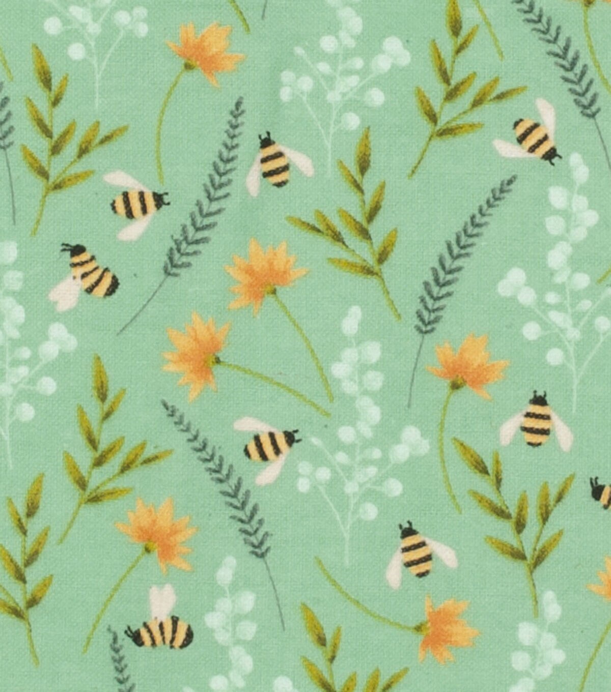 Super Snuggle Flannel Fabric Bee Floral