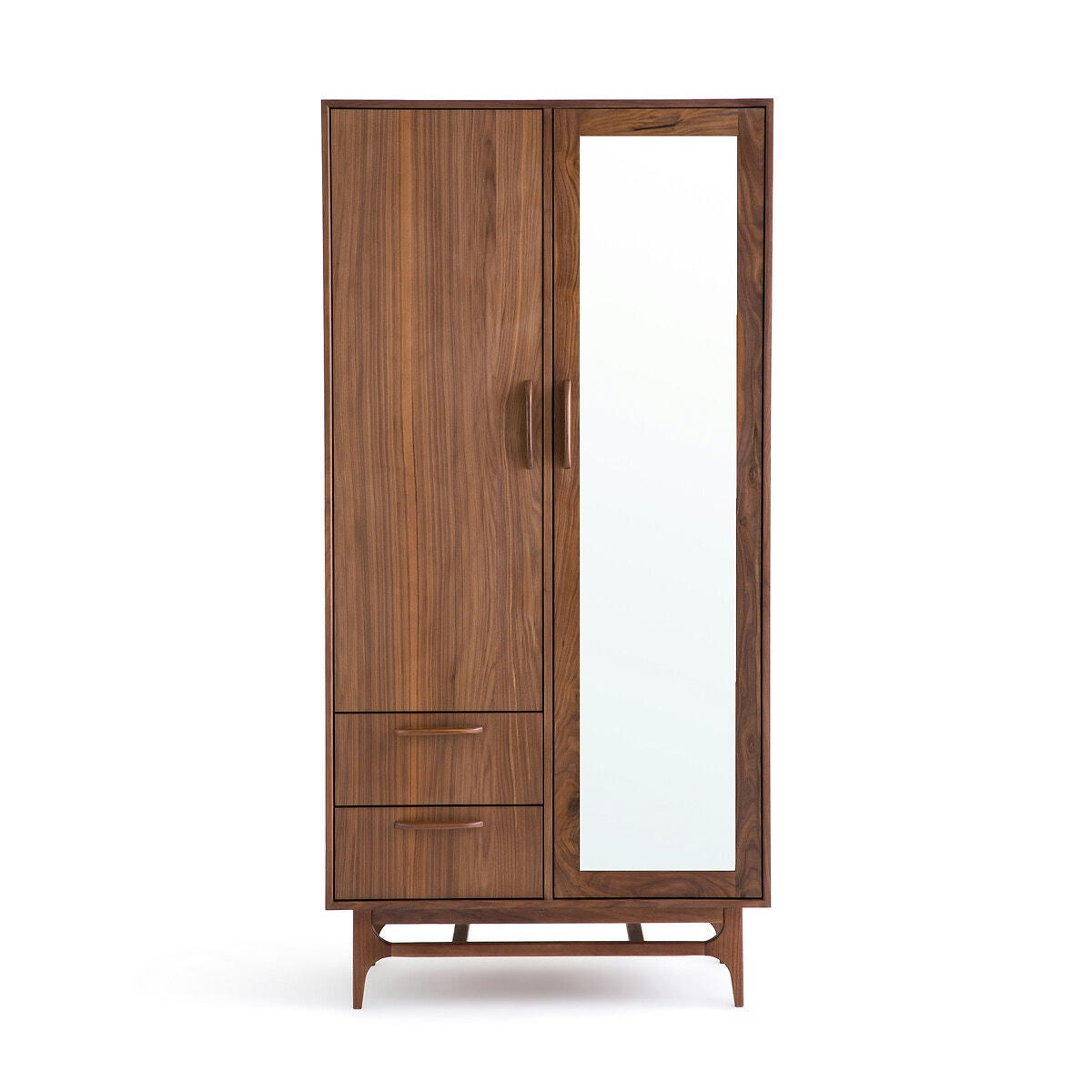 Armoire 2 portes plaqué noyer, Larsen