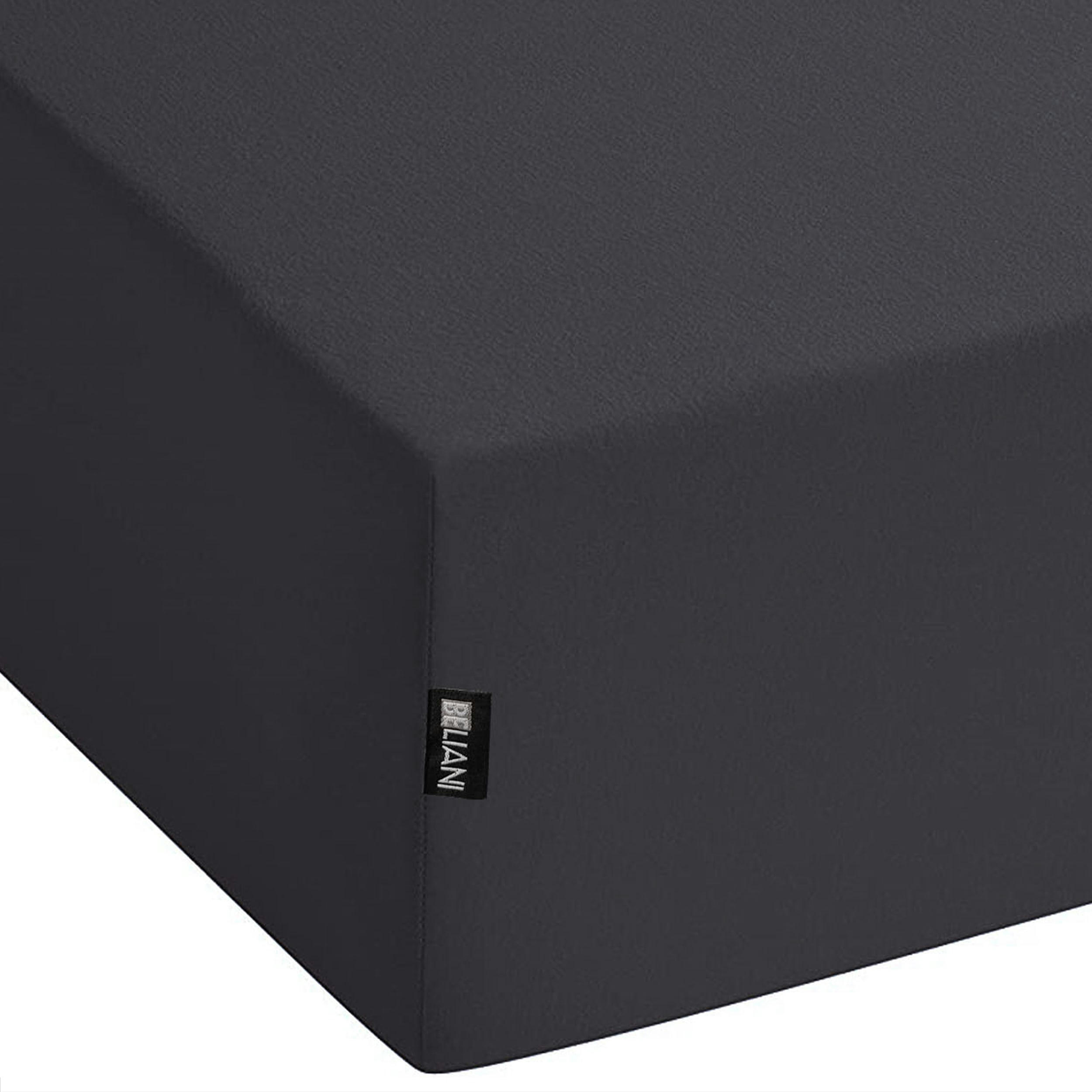 HOFUF - Drap-housse en coton 140 x 200 cm noir