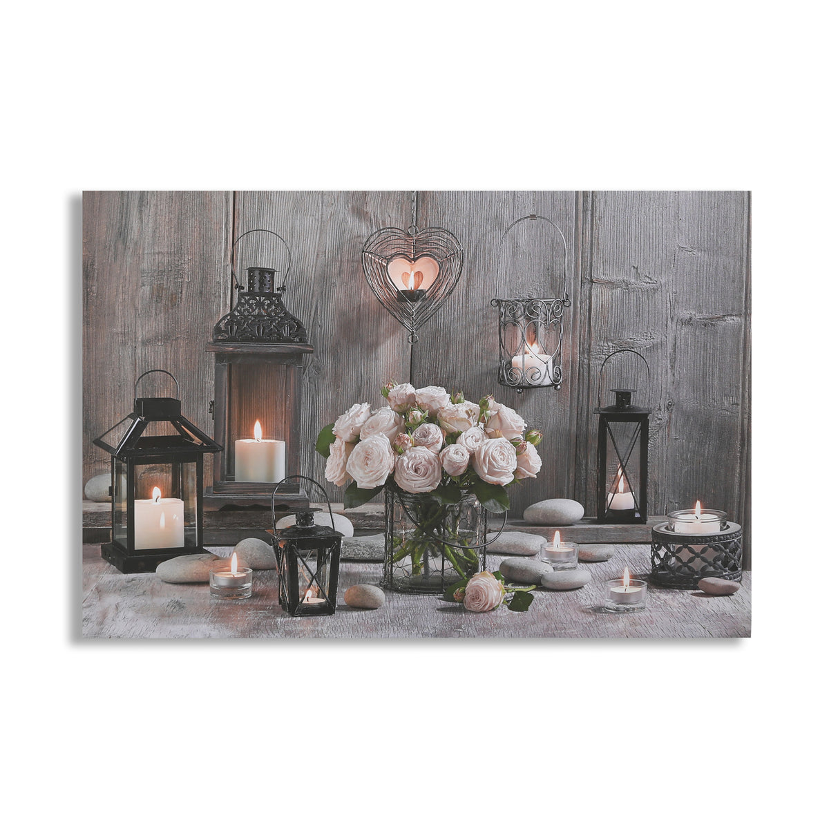 Art for the Home Canvas LED - Knusse Kaarsen - 60x90cm