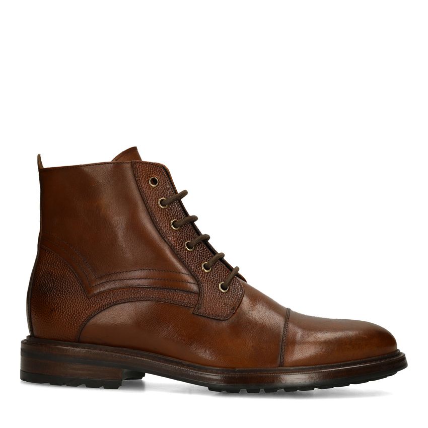 Black labelBruine leren veterboots