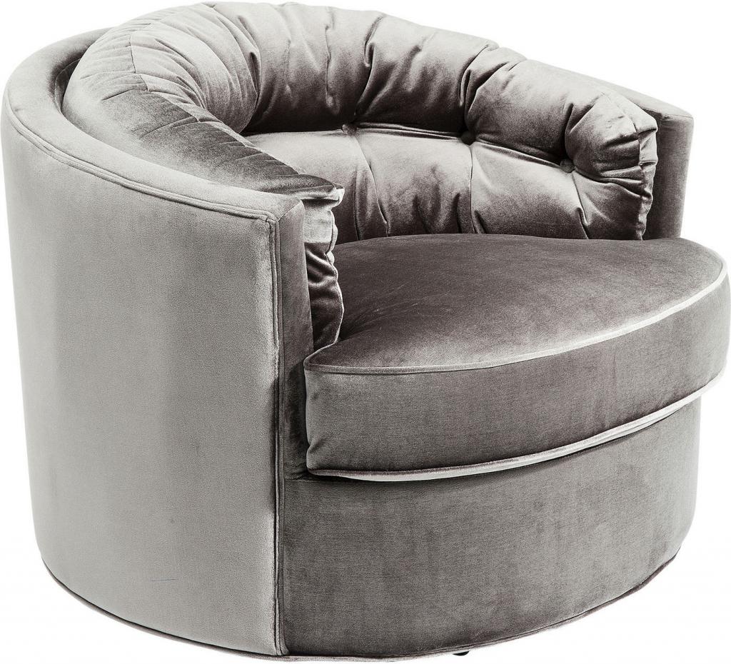 Kare Design - Music Hall Draaibare Fauteuil - Grijs Fluweel