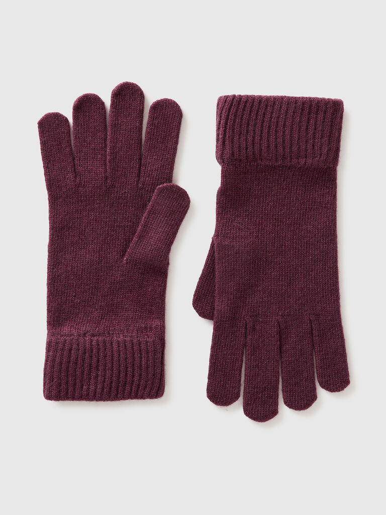 Gloves in pure virgin wool