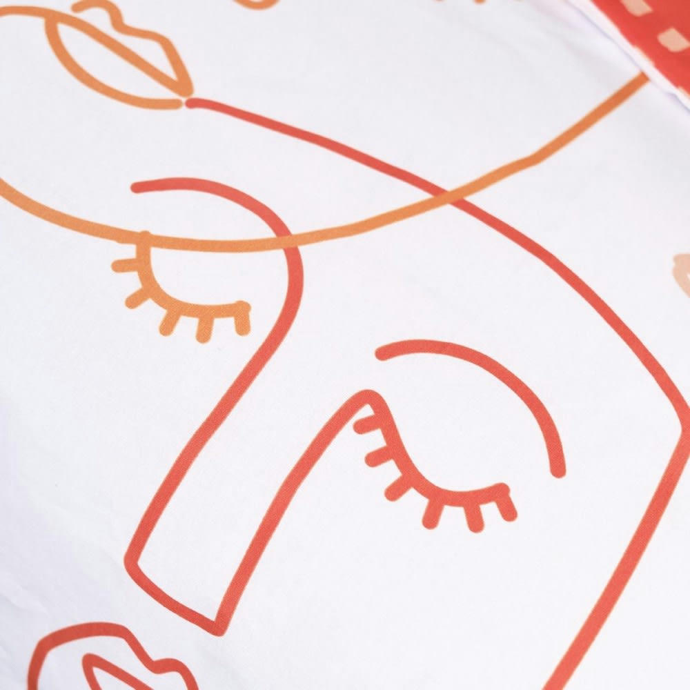 - Parure de couette 100% coton 57 fils imprimée 260x240 2 taies