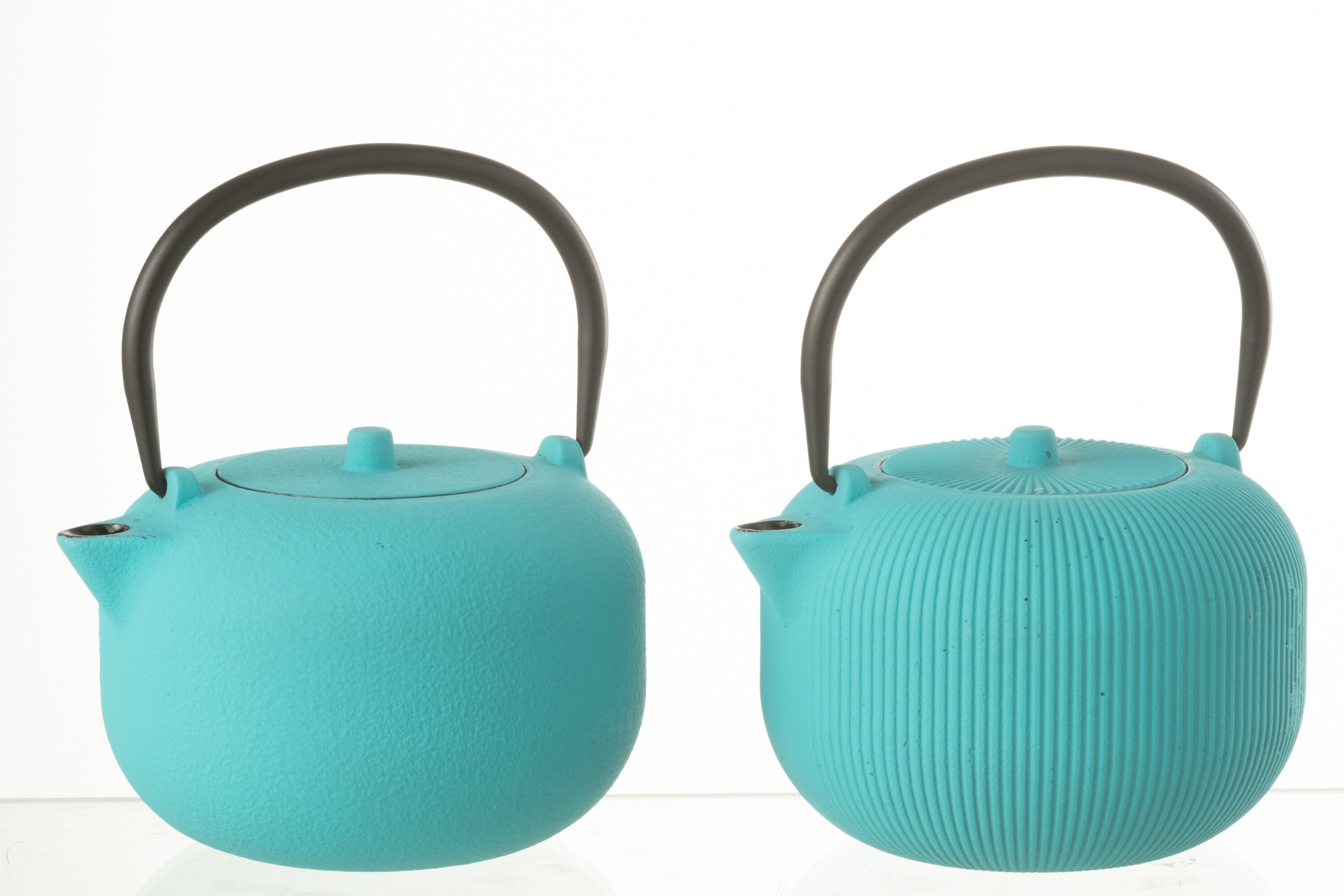 J-Line theepot - metaal - lichtblauw - 2 stuks