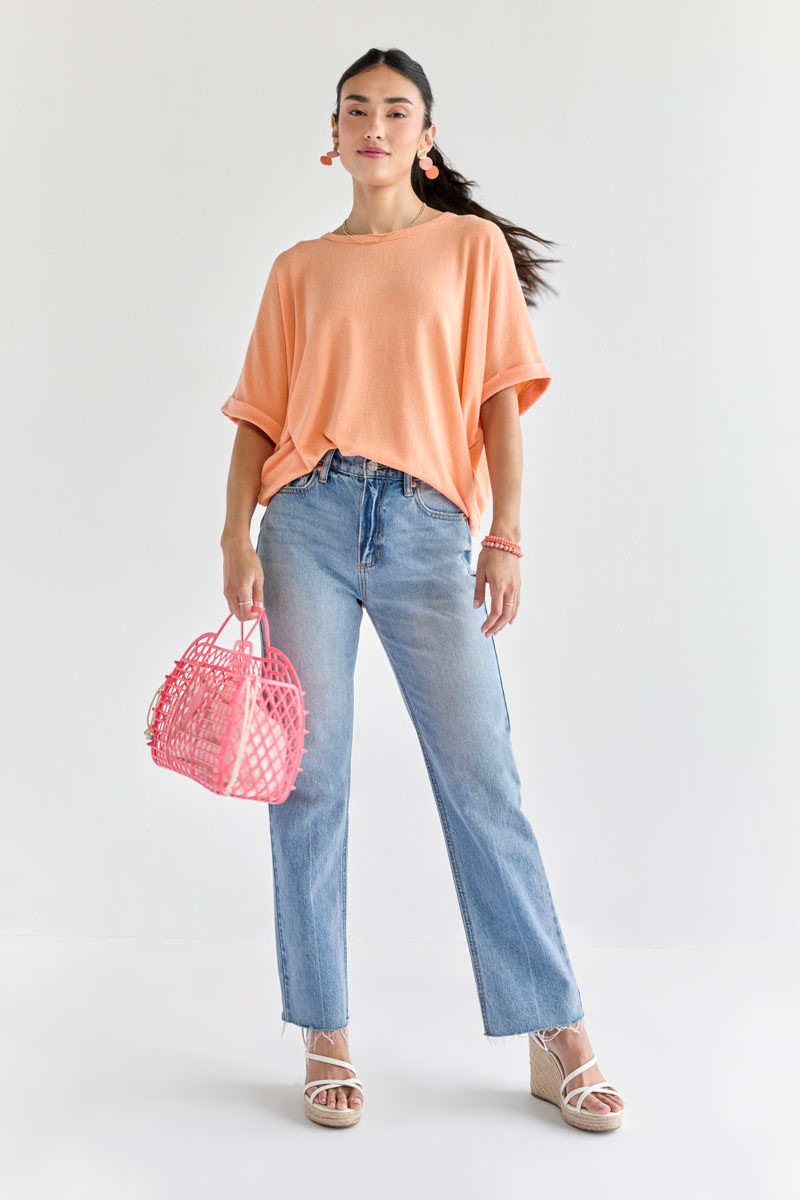 Annabeth Crew Neck Dolman Tee
