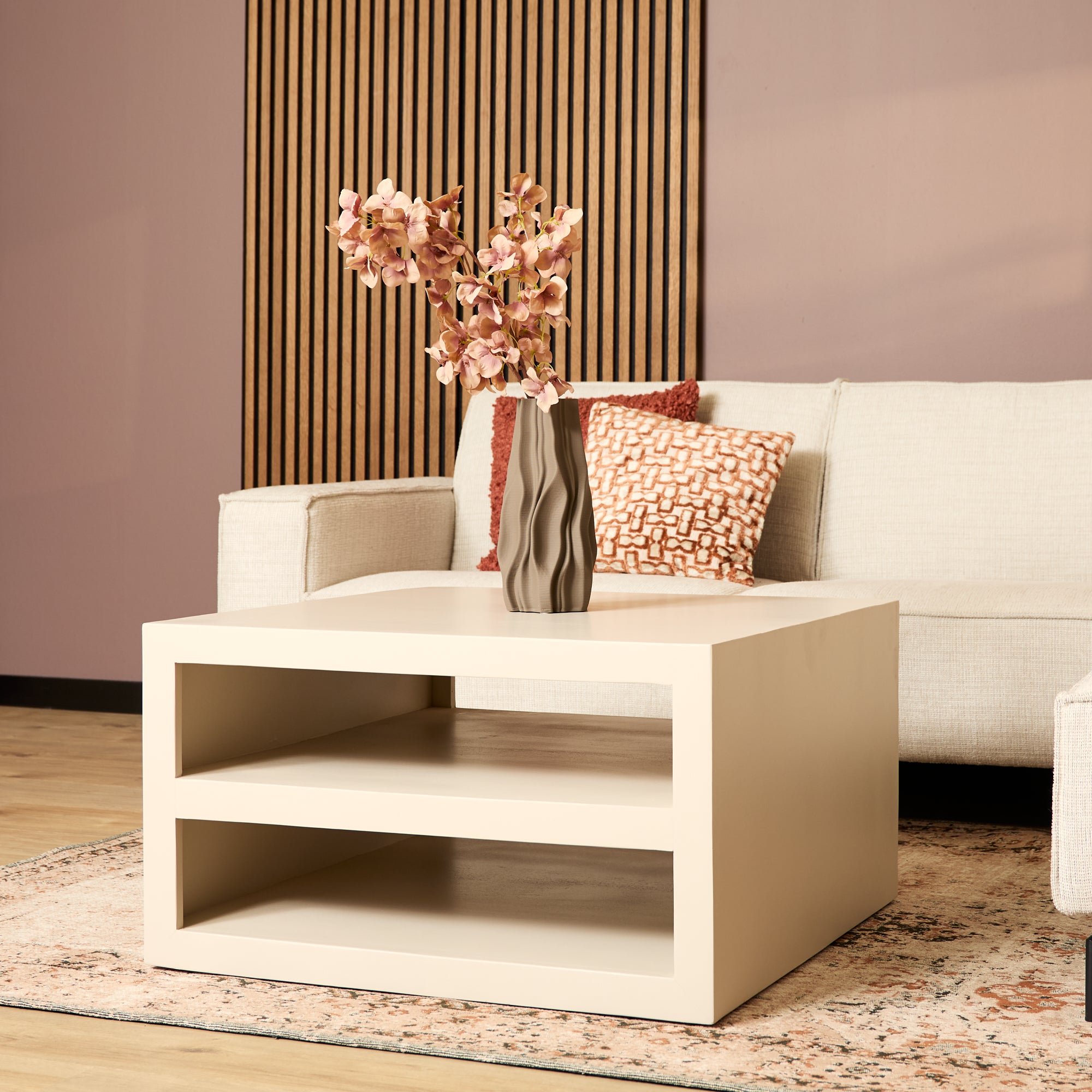 Starfurn salontafel Brussel - beige - 80x80x40cm