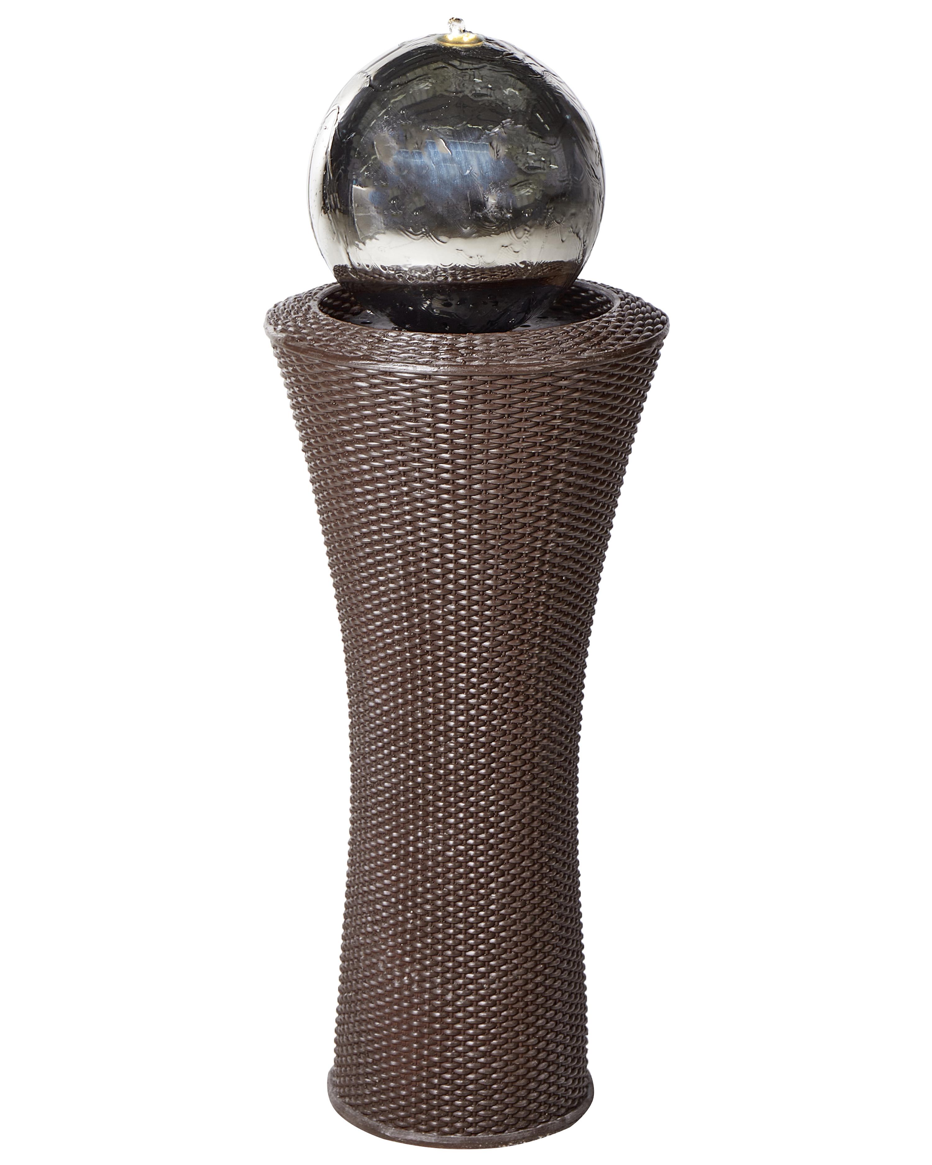 Garden Water Feature ZENYATTA LED Brown