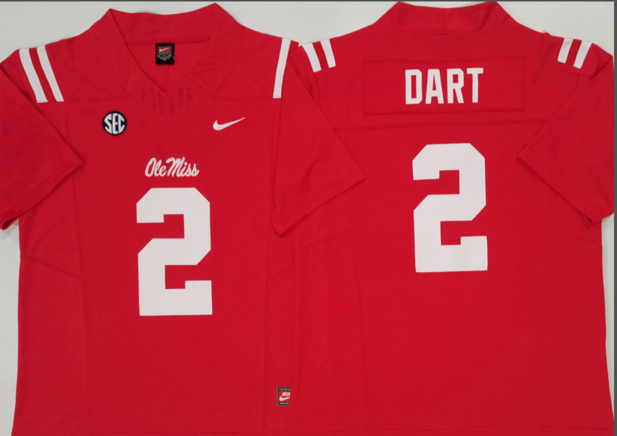 Jaxson Dart NCAA Ole Miss Rebels Nike Vapor Limited Jersey