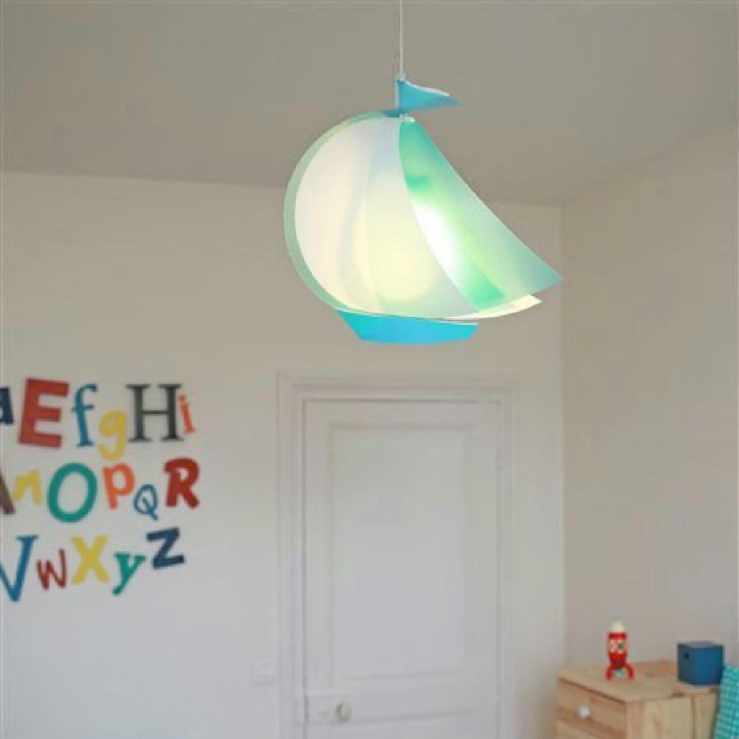 - Suspension enfants Bateau Bleu 43cm