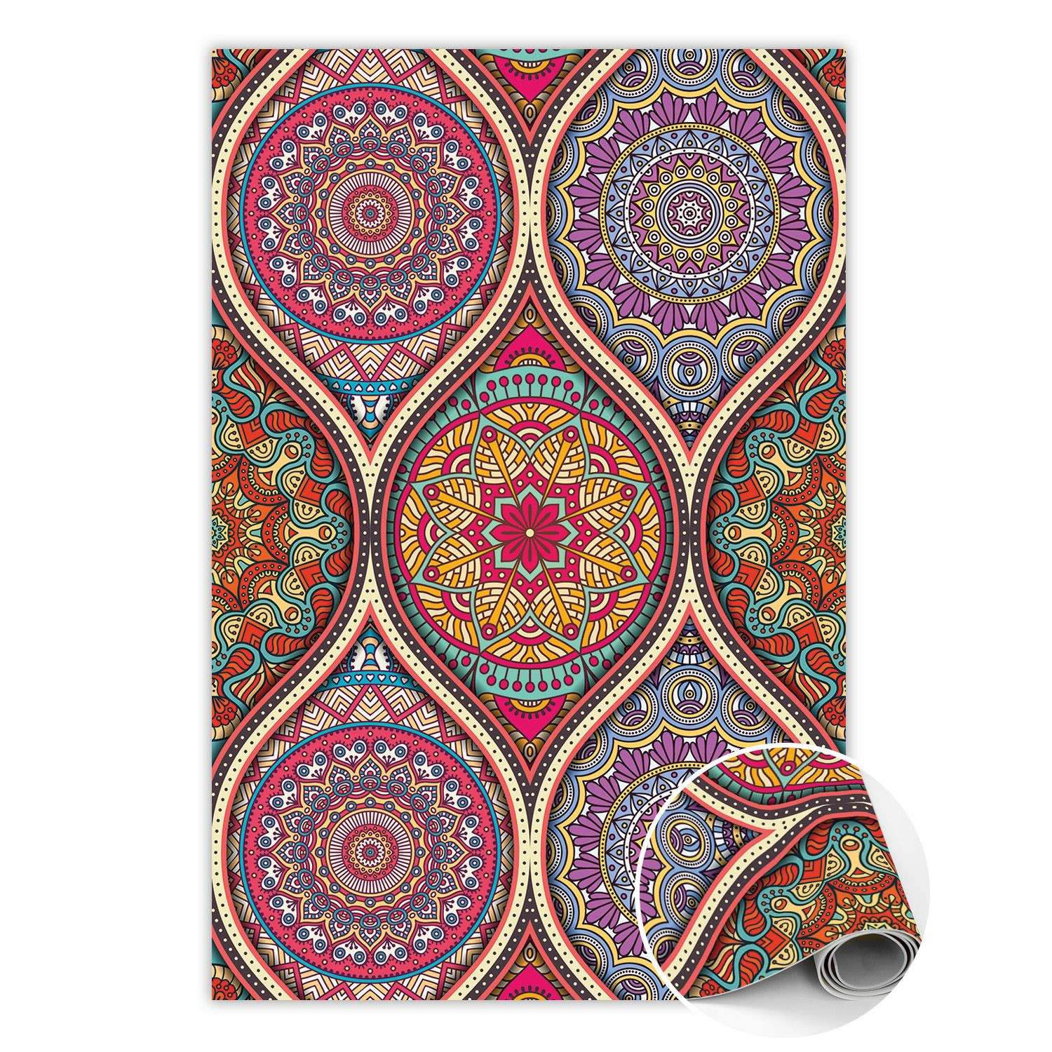 Dywan winylowy Kolorowa mandala 80 x 120 cm