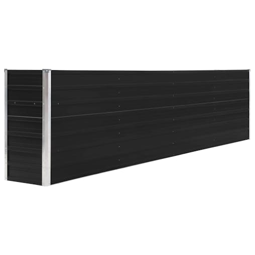 NNEVL Raised Garden Bed 320x40x77 cm Galvanised Steel Anthracite