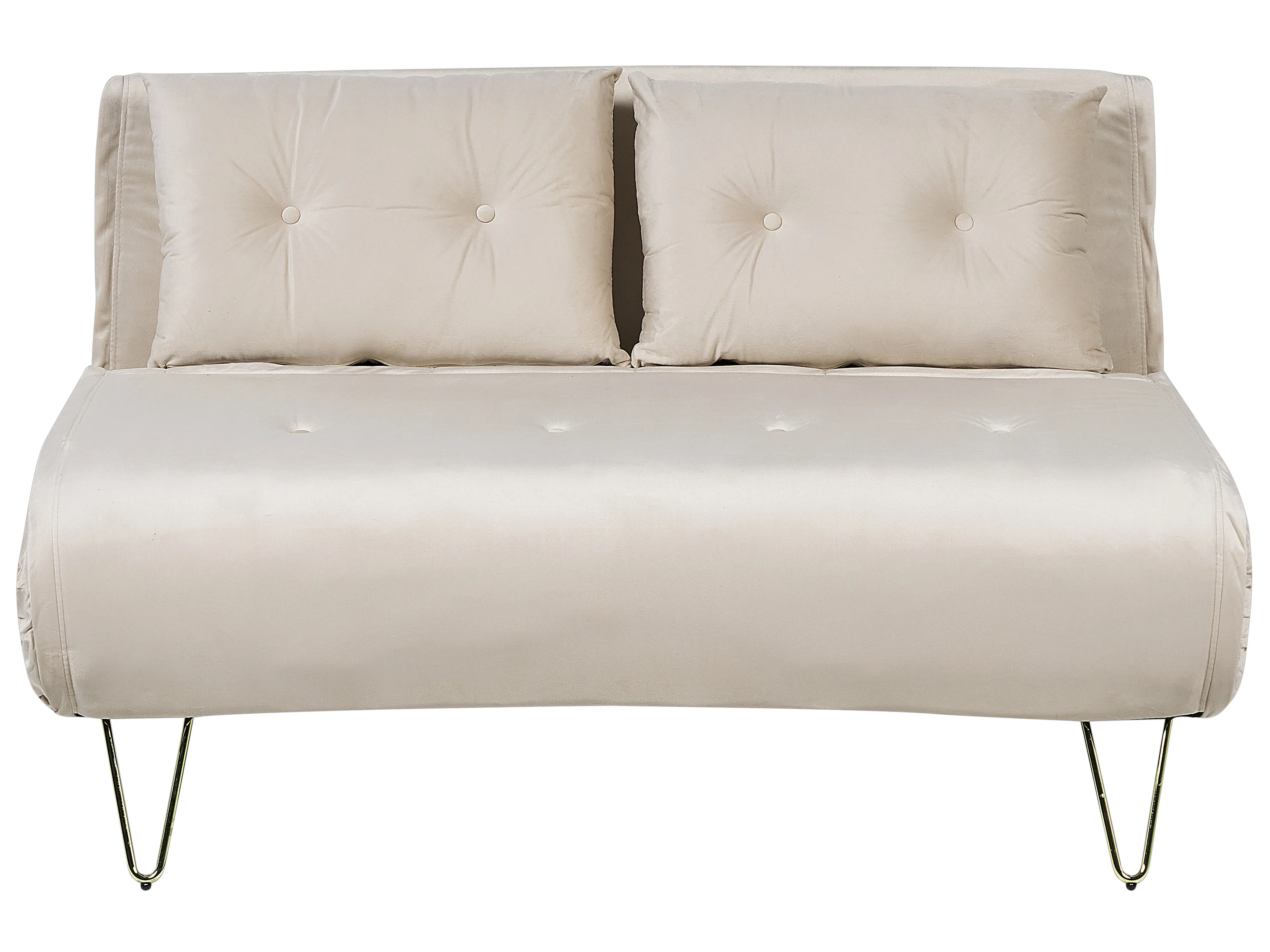 Living Room Set 3 Seater VESTFOLD Velvet Beige
