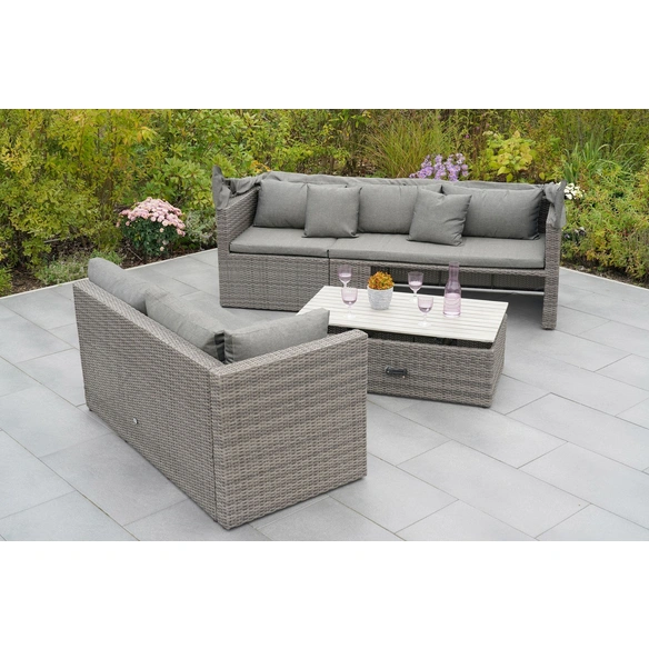 Gartenmöbel-Eckset »San Marco«, 4 Sitzplätze, Kunststoff, inkl. Auflagen