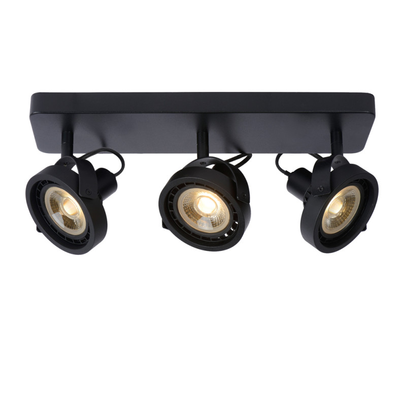 Spot LED Tala noir dimmable GU10 3 x 12 W LUCIDE