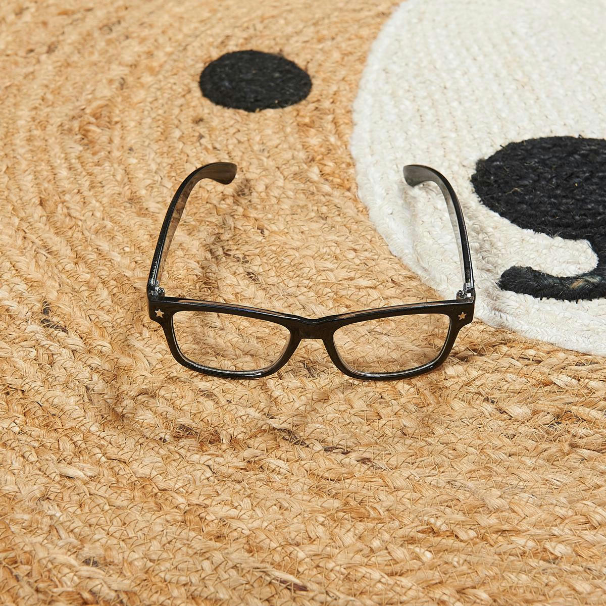 JUTEBEAR - Tapis rond en jute beige 100x100 rond