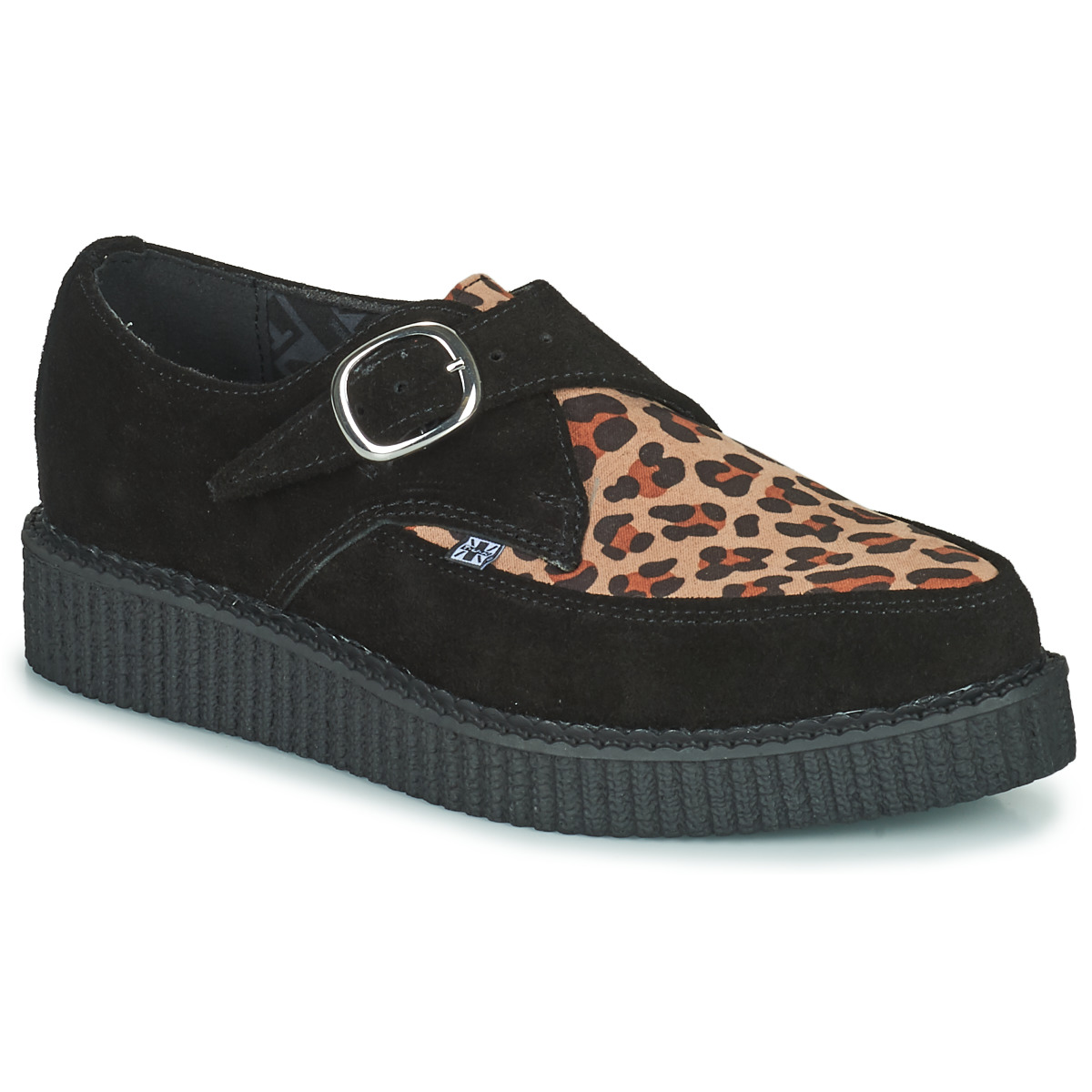 TUK - POINTED CREEPER MONK BUCKLE - Black / Leopard