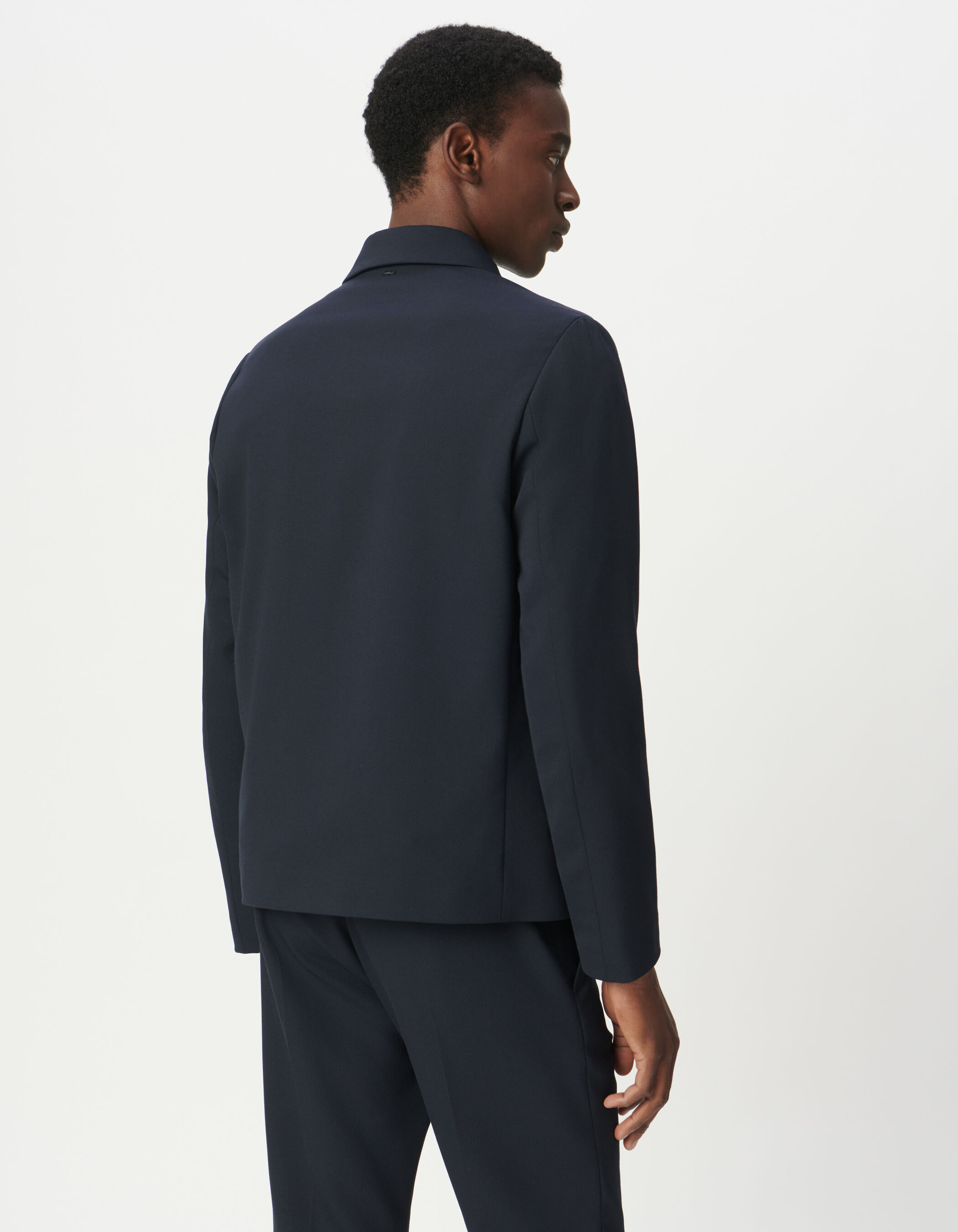Blouson de costume marine pressions cachées Homme