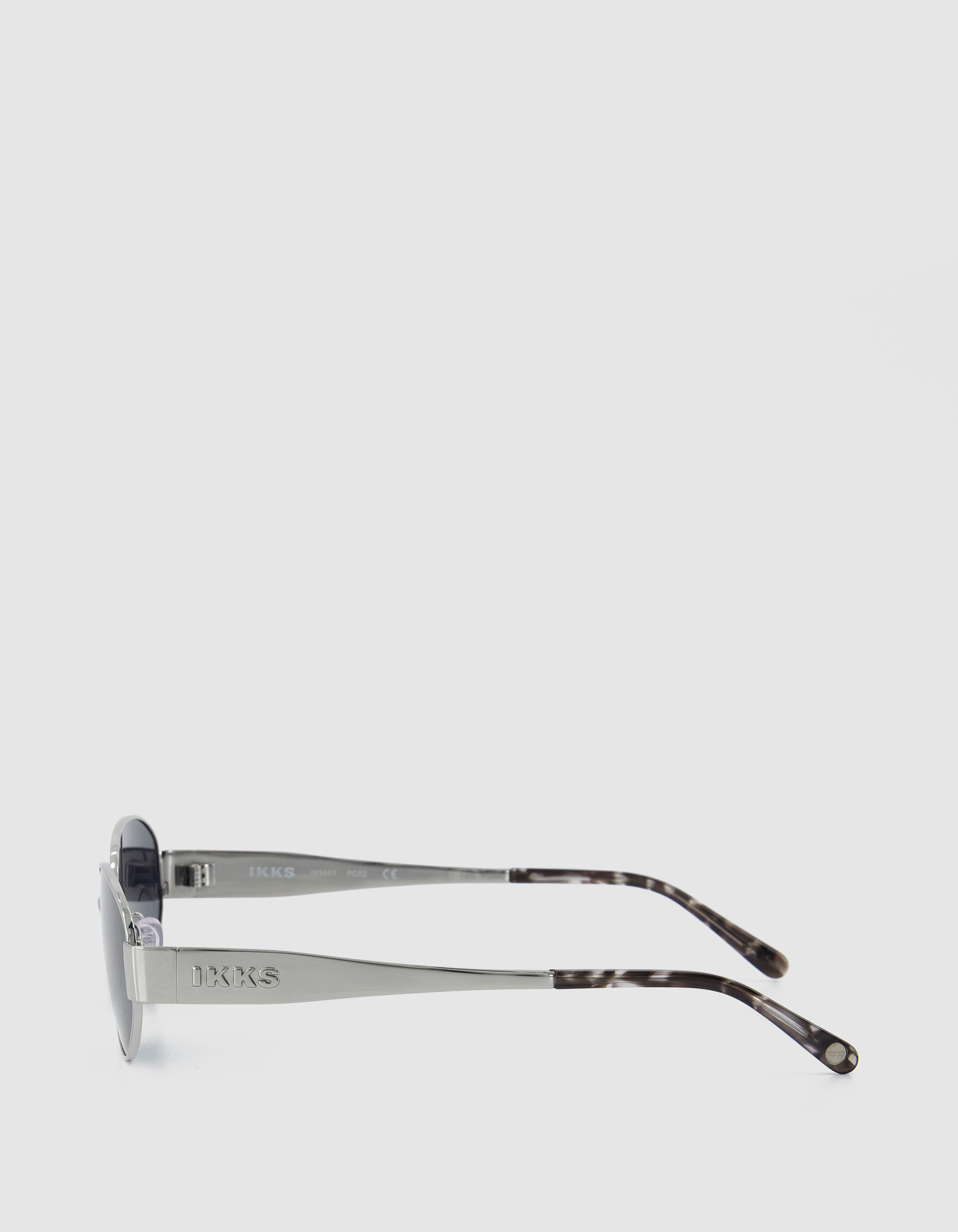 Lunettes solaires Dean ovale métal gris Femme