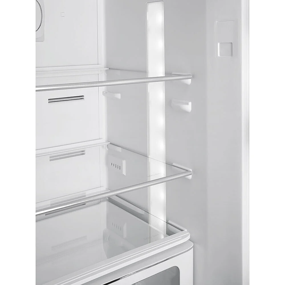 60cm 50s Style Right Hand Hinge Fridge Freezer Black