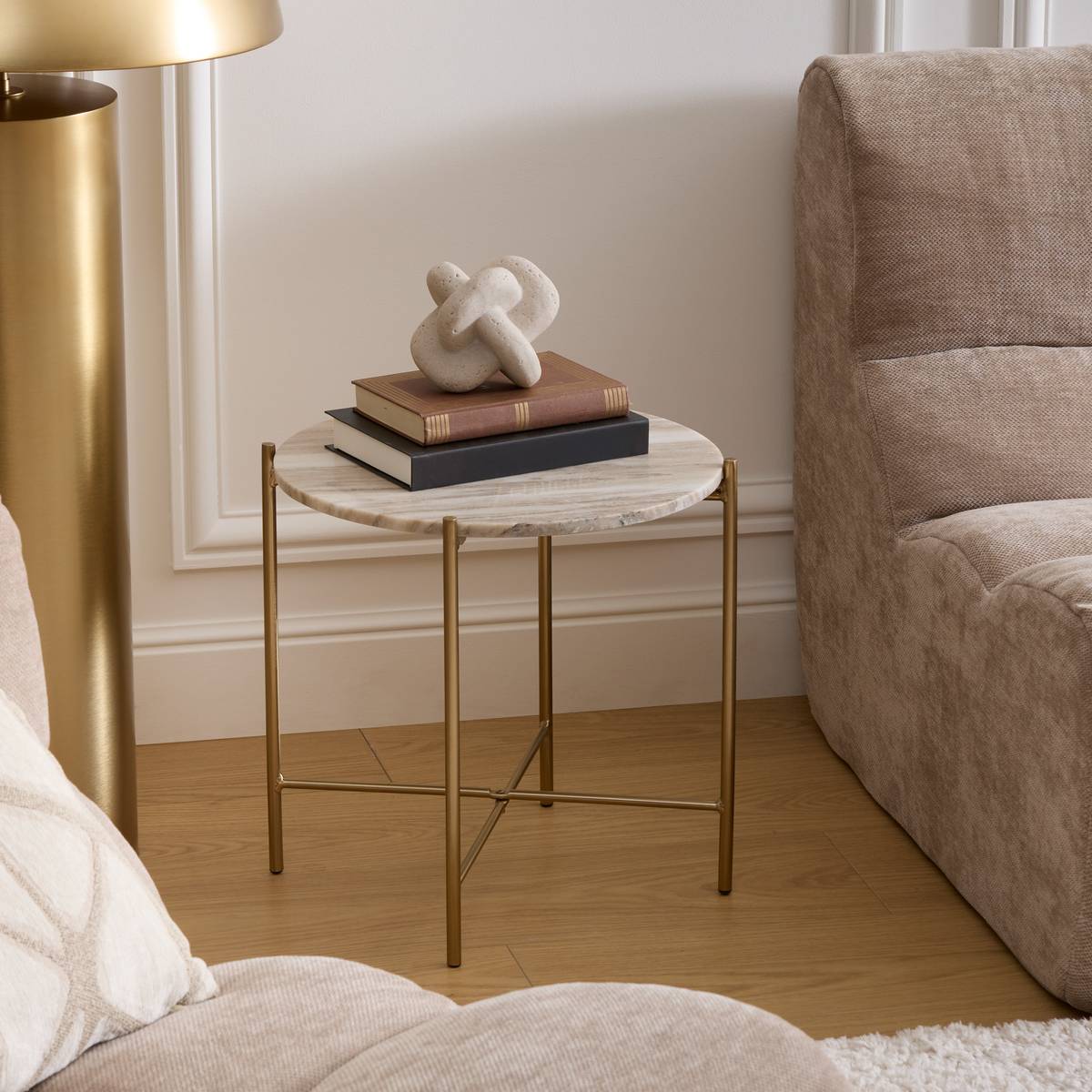 Side Table "Metsa" Beige, &Oslash; 42.5 cm