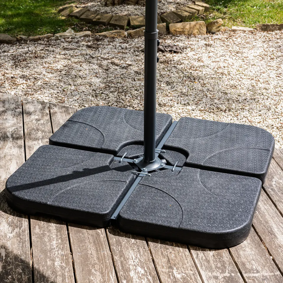 Happy Garden Zonnescherm QUIBERON - Zwart - Plastic