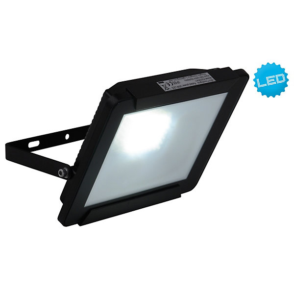 Lampe d'extérieur LED 'Projecteur' 30W , en métal et verre noir, avec LED intégrée