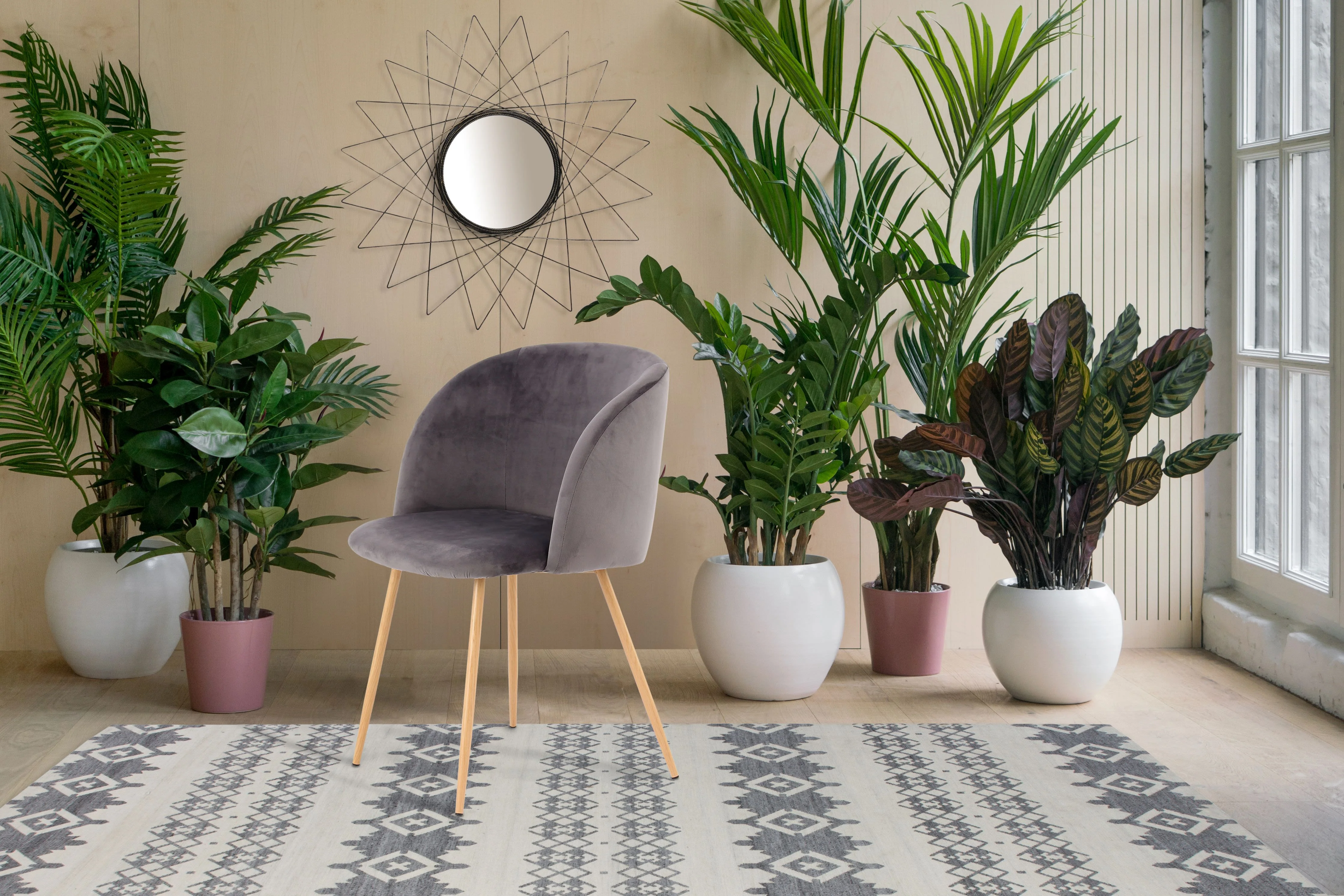 Set van 2 eetkamerstoelen Celine velvet