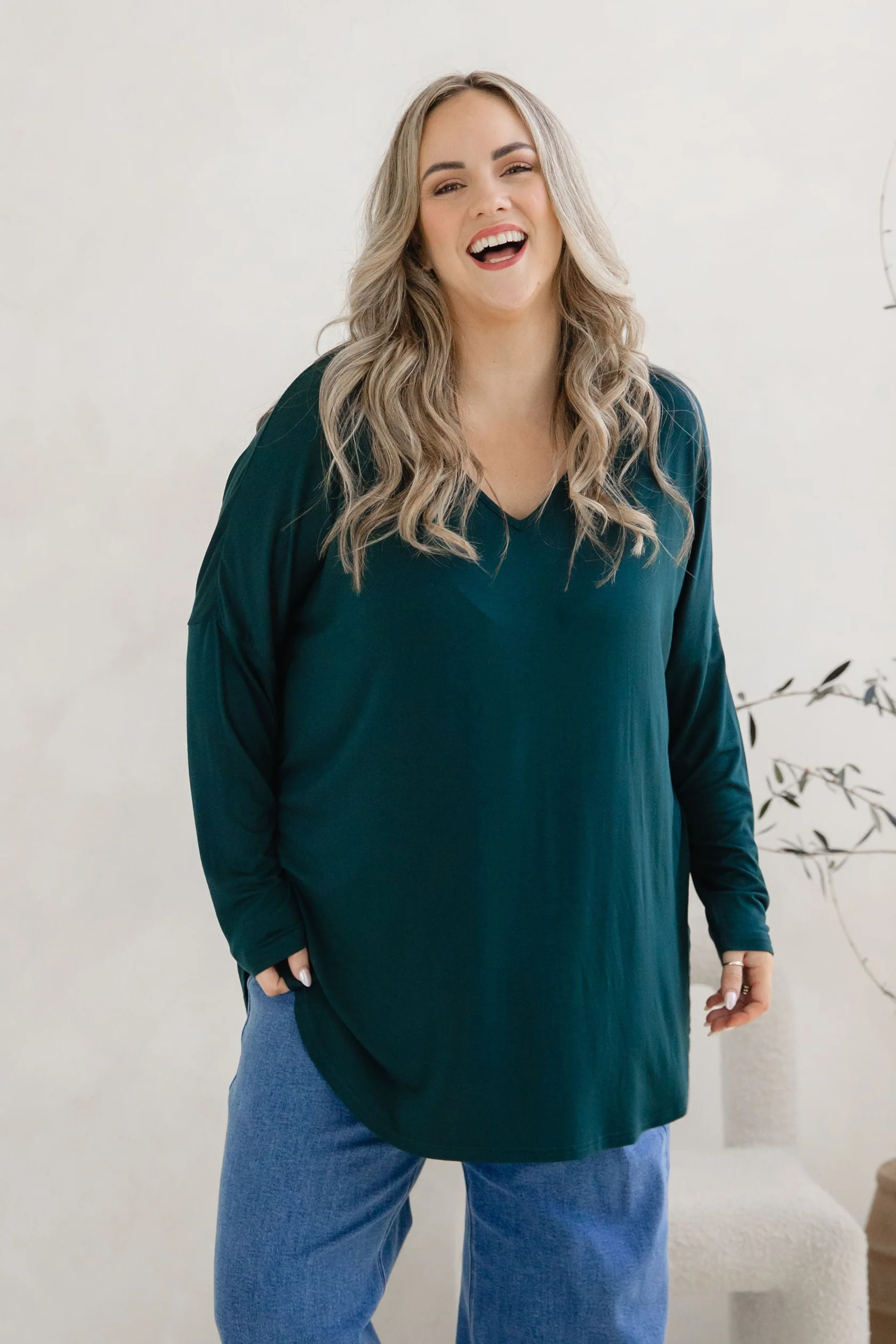 Jasper Jersey Top in Emerald