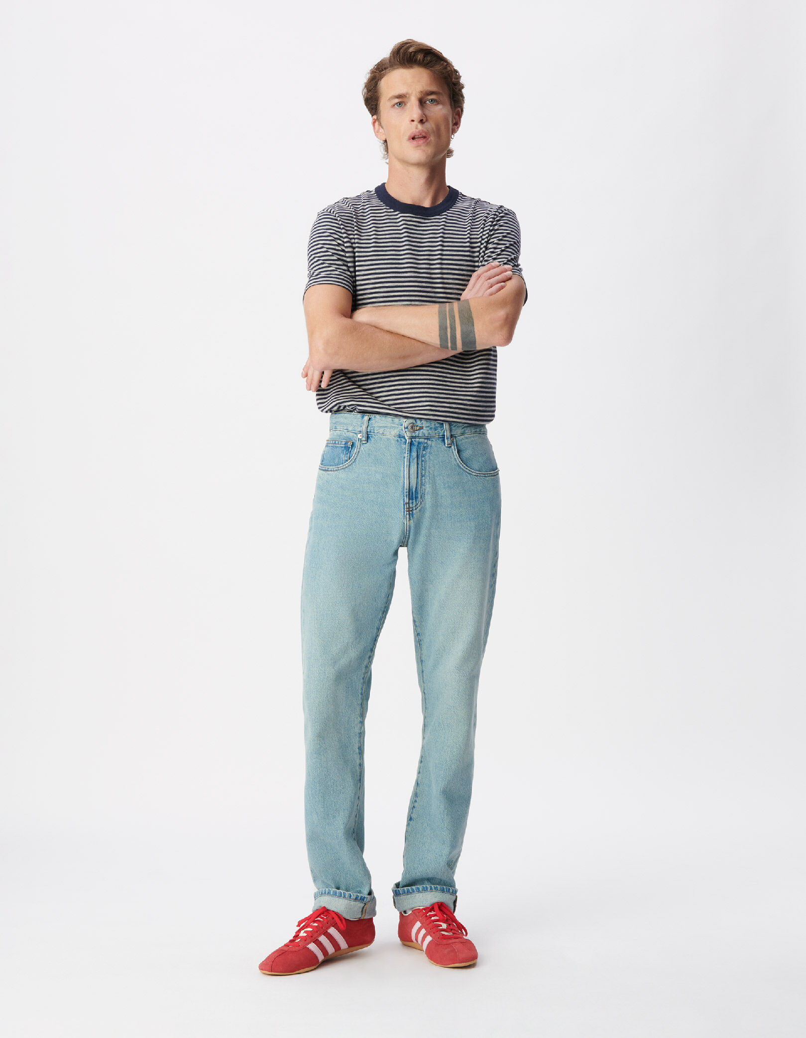 Jean droit bleu Serge Homme