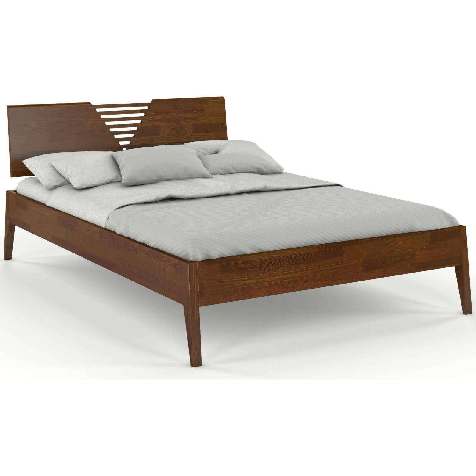 VISBY - Lit visby wolomin pin Bois Bois foncé