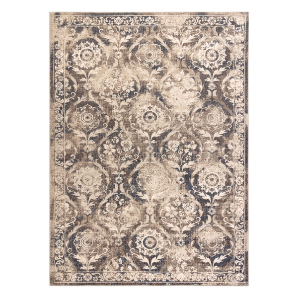 Dywan wełniany NAIN Ornament vintage 7601/50977 beż / granat 80x150 cm