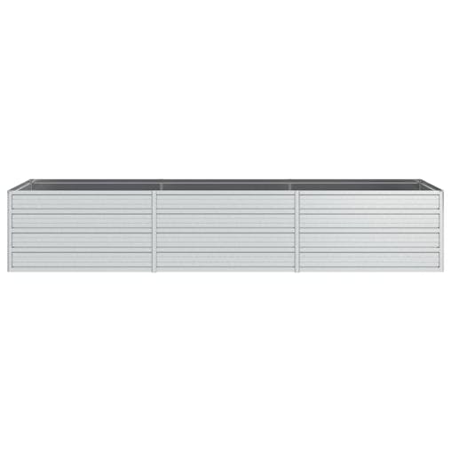 NNEVL Garden Raised Bed 240x80x45 cm Galvanized Steel Silver