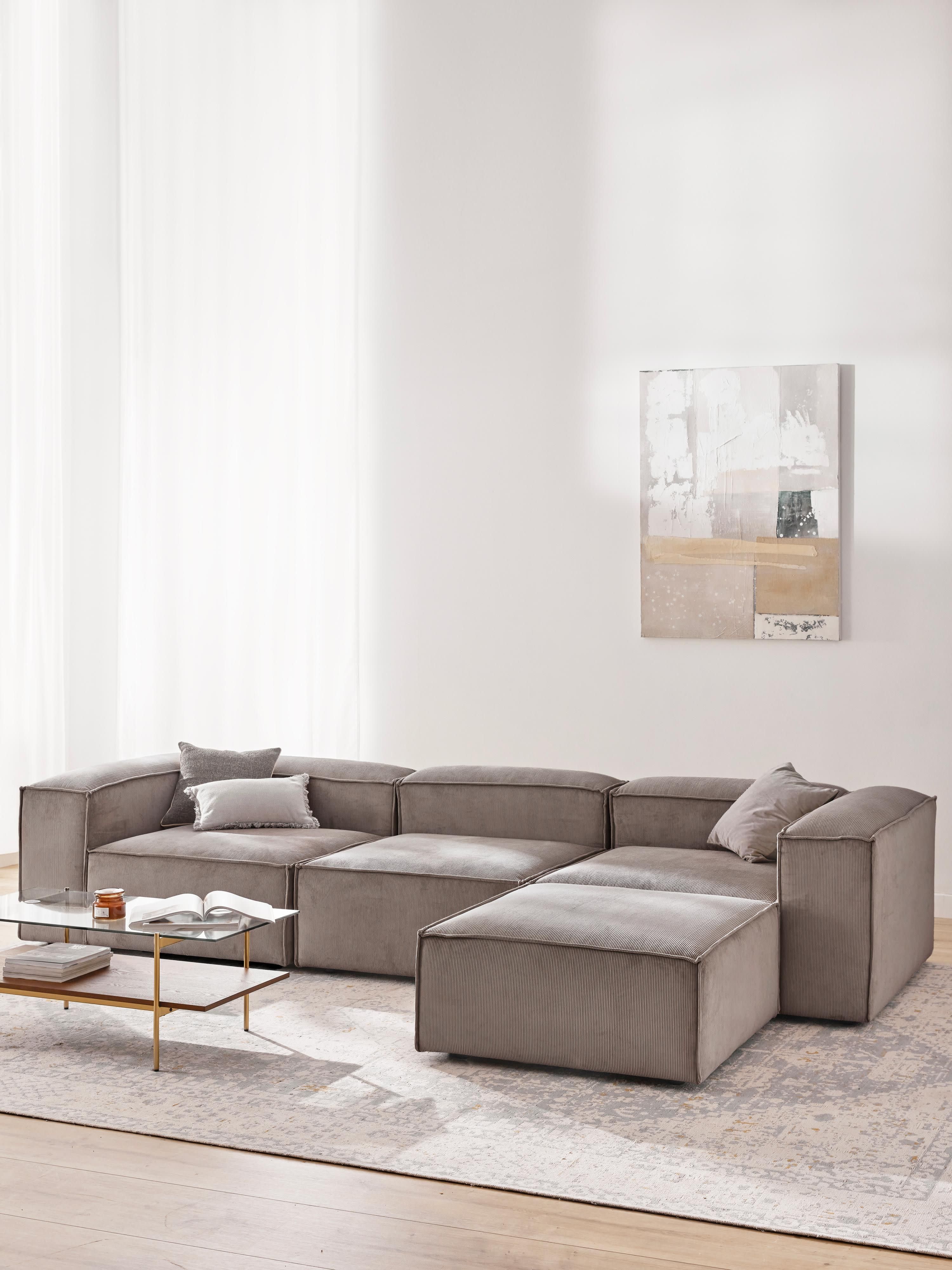 Sofa-Hocker Lennon aus Cord