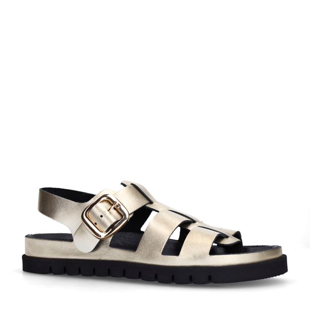 Gouden leren sandalen