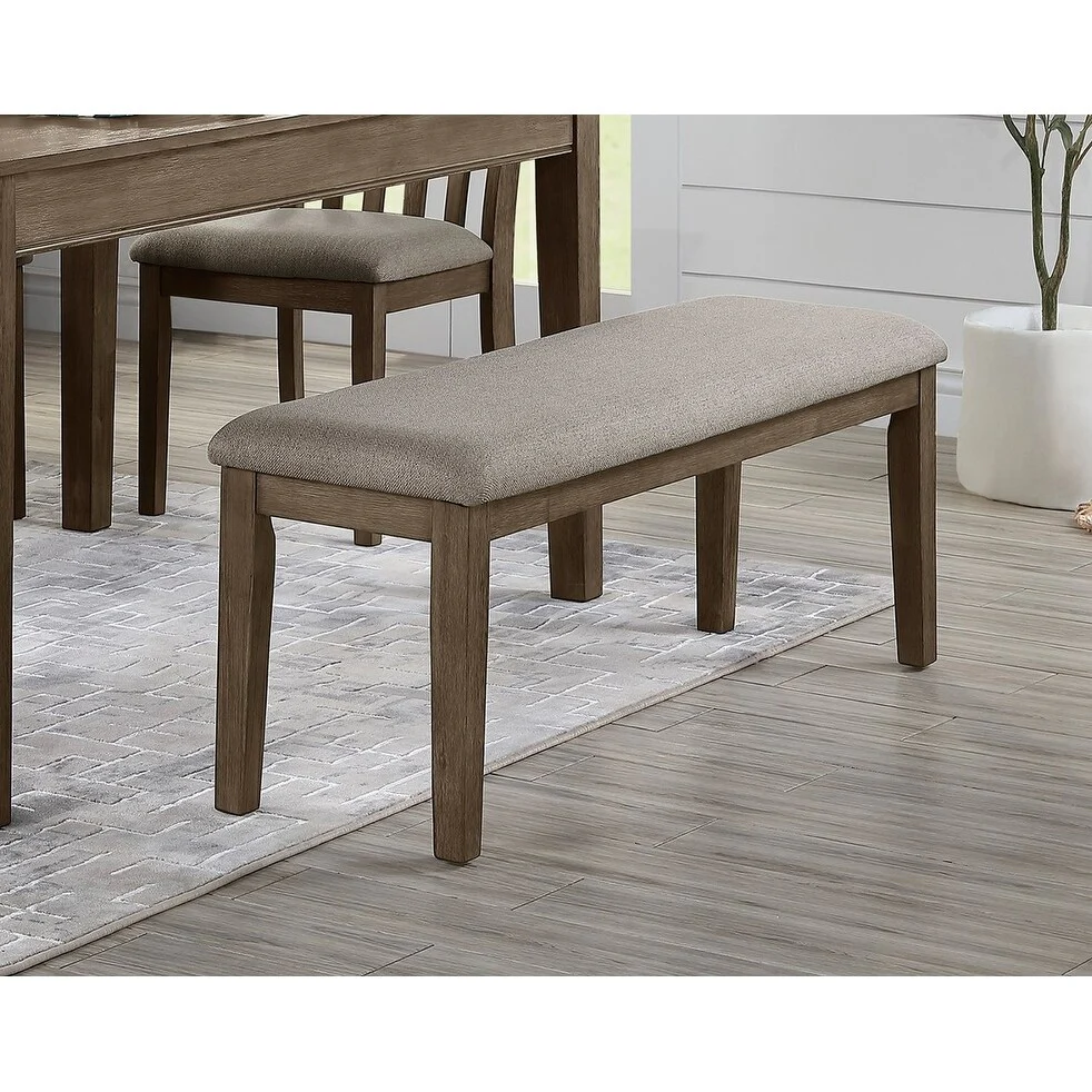 Fabric Upholstered Seat 1pc Bench