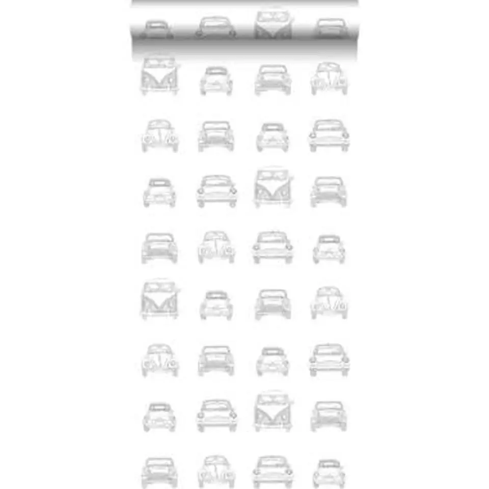 ESTAhome behang - vintage auto's - zwart en wit - 53 cm x 10,05 m