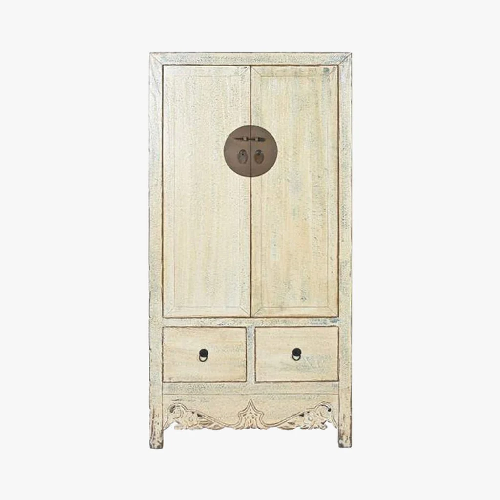 Armário Madeira Claro com Fechadura Circular Oriental 180 cm OSAKA