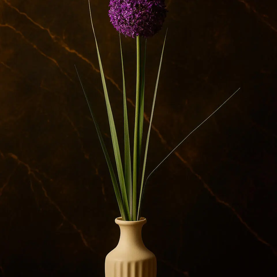 Mica Decorations Kunstbloem - allium sierui - wit - 80 cm
