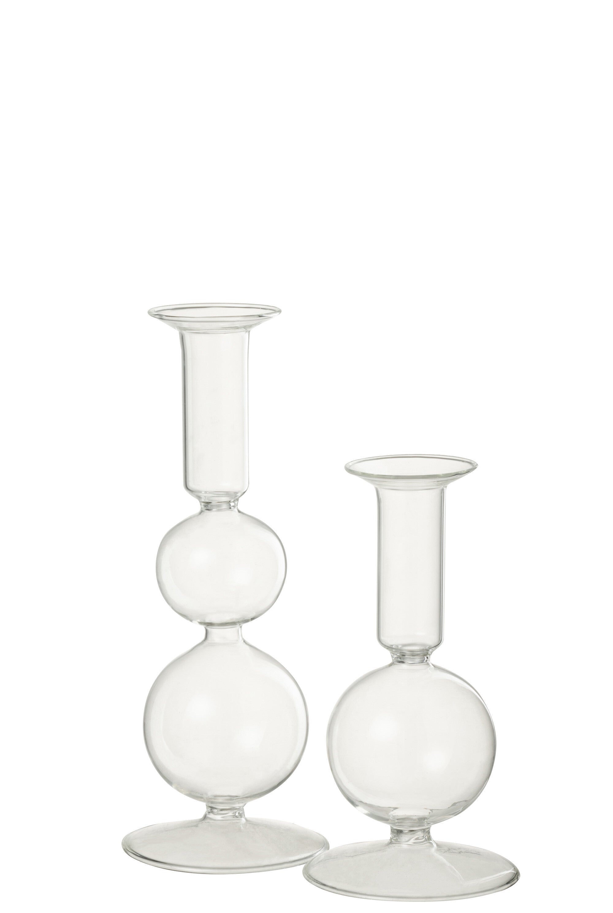J-Line kaarshouder Ballen - glas - transparant - large