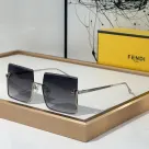 Fendi  Half Frame Thin Metal Frame Sunglasses