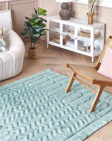 Dywan boho geometryczny wzór 160x230 cm miętowy